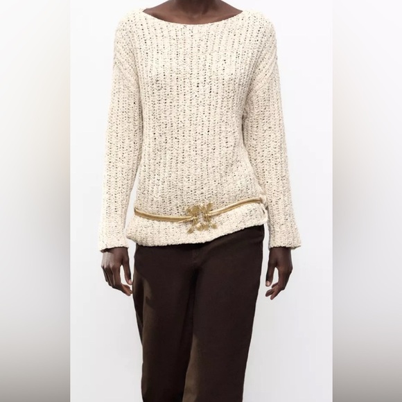 Zara dragonfly elastic gold belt - Picture 1 of 5